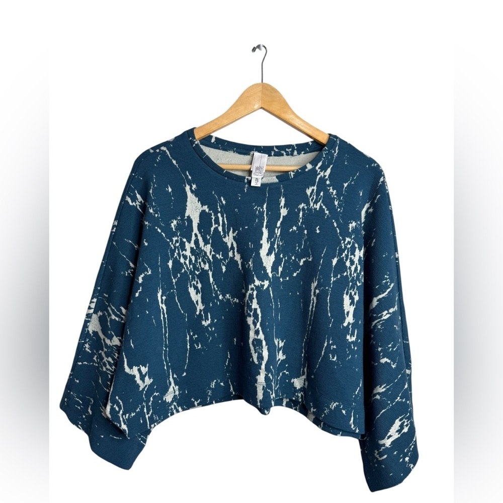 Wynne Layers Dolman Sleeve Abstract Top XL - Picture 4 of 7